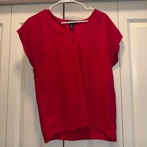 Women's Hot Pink V-Neck Top